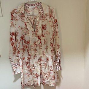 Silk Toile Mix Dress from FRAME (red)